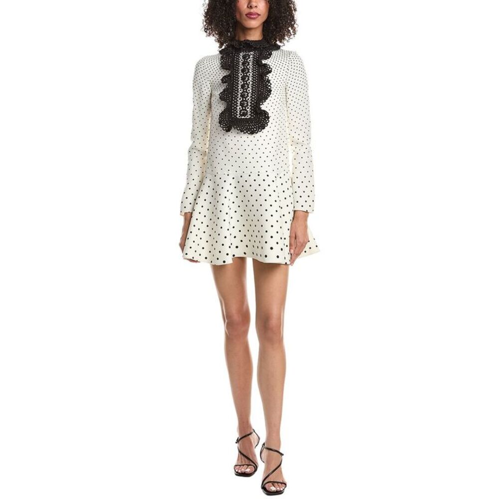 Valentino Womens Wool & Silk Dress, White